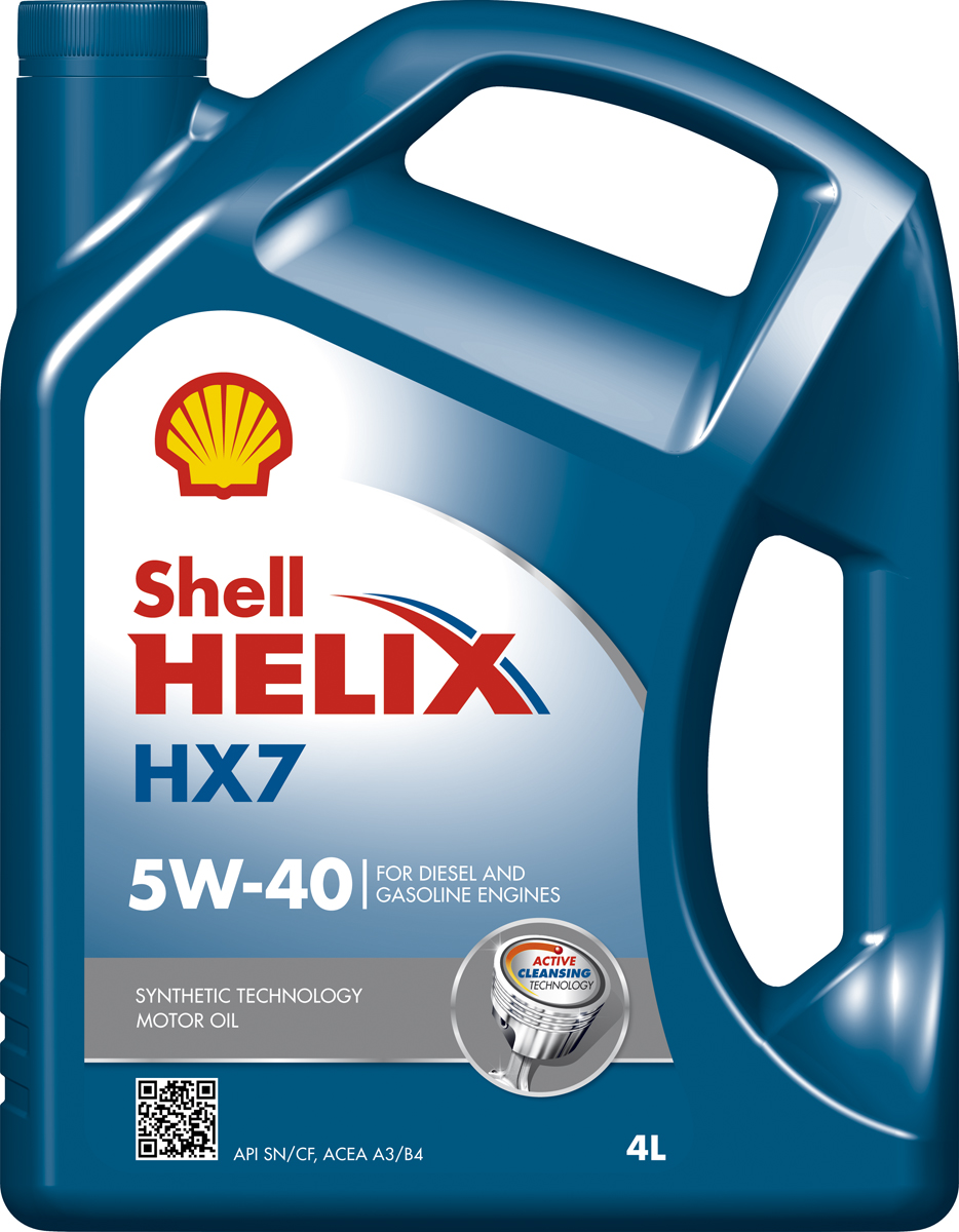 Масло моторное Shell Helix HX7 SAE 5W40 4л